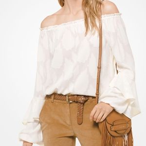 Michael Kors Off-the-shoulder Top Long Sleeve